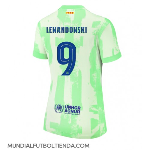 Camiseta Barcelona Robert Lewandowski #9 Tercera Equipación Replica 2024-25 para mujer mangas cortas